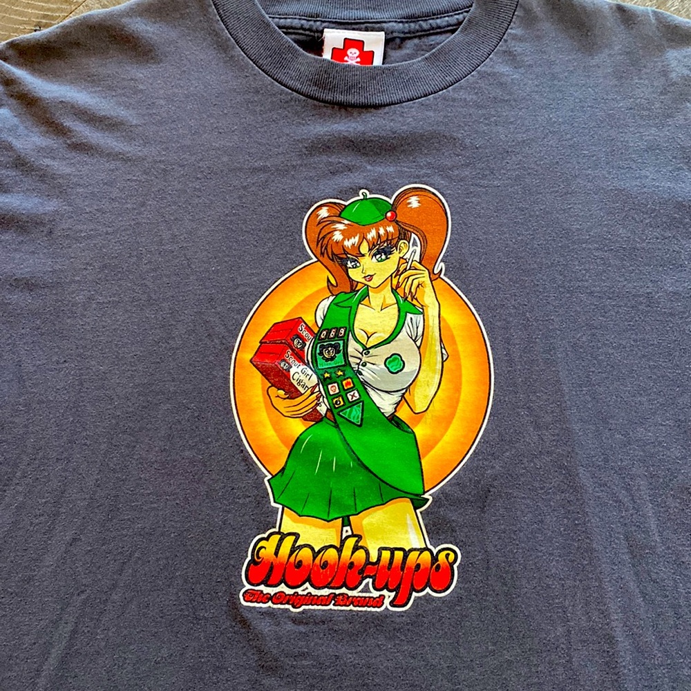 Vintage Hook-ups Skateboarding T-shirt, Girlscout, Late 90’s, Lg